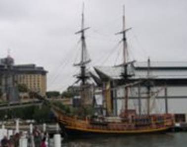 A replica of Bounty in Darling Harbour, Sydney.