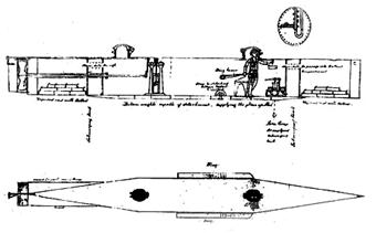 civil war confederate submarine american diver by McClintok