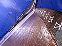 Picture of the underside of the HMS Gannet